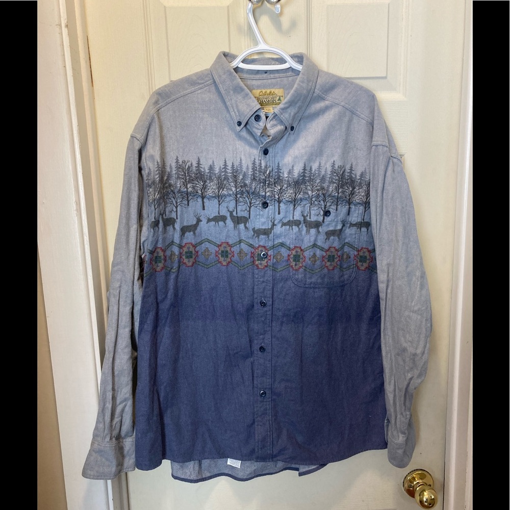 Cabelas deerskin soft button up deer shirt XL